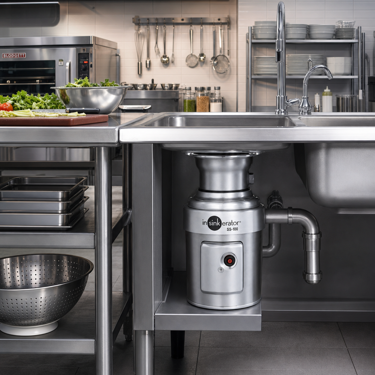 Product image #2 for InSinkErator SS-100 Small Capacity Commercial Food Waste Disposer Package with 12-Inch Bowl, 1 HP, Manual Reverse Switch