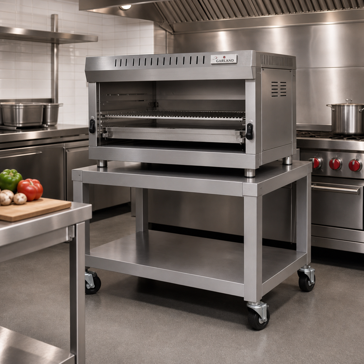 Product image #2 for Garland 60-Inch Stainless Steel Equipment Stand with Open Base and Undershelf for HEEGM60CL Broiler