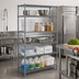 Thumbnail image #2 for Quantum 24 x 14 x 54 Inch 5-Shelf Wire Shelving Starter Kit, Gray Epoxy Antimicrobial Finish