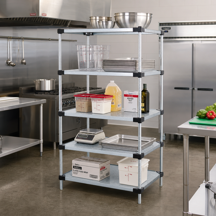 Product image #2 for Quantum Solid Shelving Starter Kit, 24 x 24 x 74 Inches, 5 Shelves