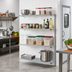 Thumbnail image #2 for EAGLEbrite 4-Tier Add-On Wire Shelving Unit, 42 x 24 x 74 Inches, Zinc Finish