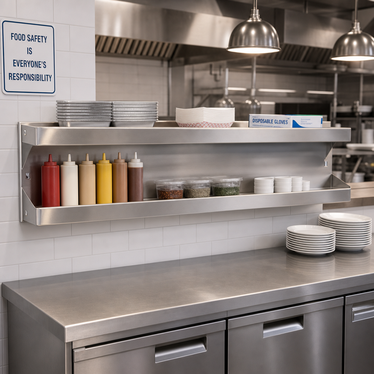 Product image #2 for Advance Tabco Special Value Series 24 Inch Double-Tier Stainless Steel Speed Rail