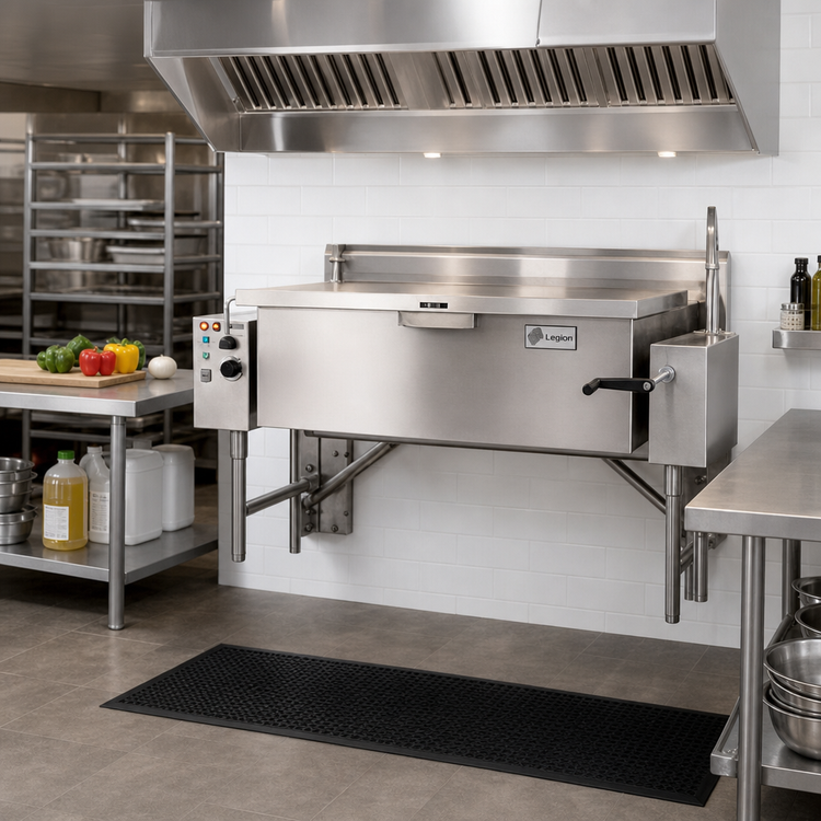 Product image #2 for Legion Classic 37-Gallon Wall Mounted Electric Manual Tilting Skillet, 11.1 kW