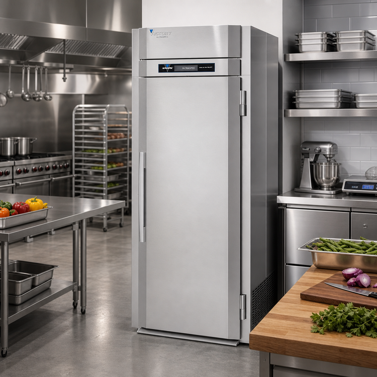 Product image #2 for UltraSpec™ Series Extra High Roll-Thru Freezer, 1-Section, Self-Contained, 42.27 Cu. Ft., Standard Depth, Stainless Steel