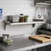 Thumbnail image #2 for Eagle Group Snap-n-Slide Wall-Mounted Shelf, 24 Inch W x 12 Inch D, Rolled Front Edge, 14/304 Stainless Steel
