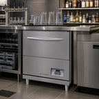 Thumbnail image #2 for Glastender GD24HT High-Temperature Door-Type Underbar Glasswasher with Built-In Booster, Steam Elimination and Energy Recovery
