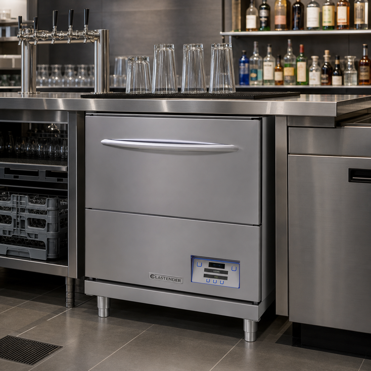 Product image #2 for Glastender GD24HT 24-Inch High-Temperature Door-Type Underbar Glasswasher with Built-In Booster