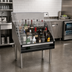 Thumbnail image #2 for Glastender 5-Step Freestanding Underbar Liquor Steps with Clear Lift-Off Cover, 30 Inch W x 29 Inch D, Stainless Steel