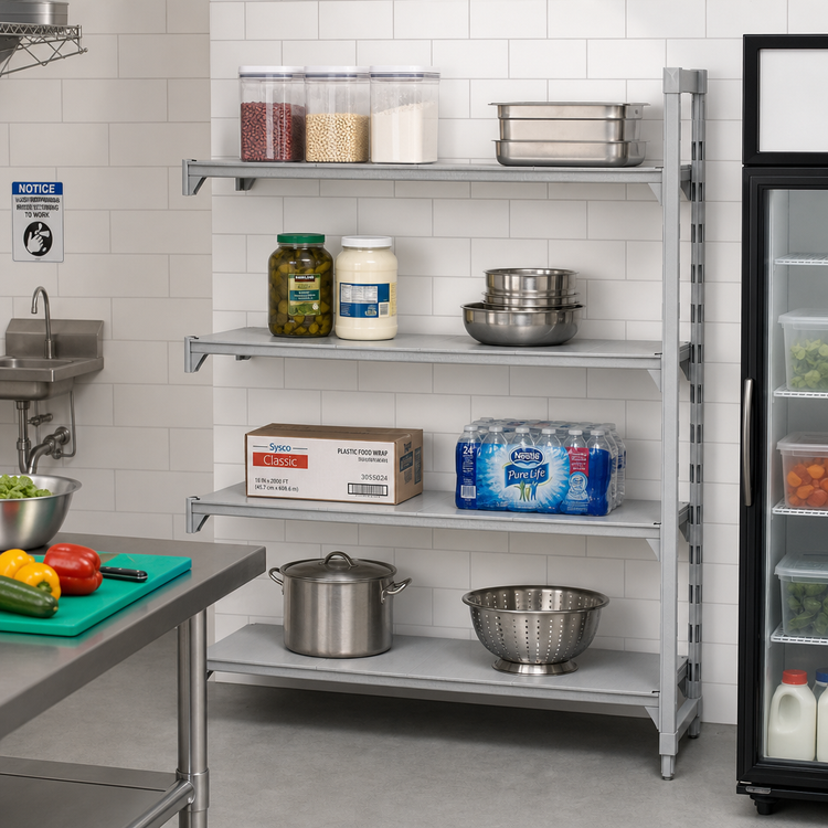 Product image #3 for Camshelving Premium 4-Tier Solid Stationary Add-On Shelving Unit, 24 x 18 x 84 Inches