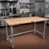 Thumbnail image #2 for John Boos 108-Inch Northern Hard Rock Maple Wood Top Work Table with Stainless Steel Legs