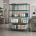 Thumbnail image #3 for Metro Super Erecta Metroseal 3 Stationary Epoxy-Coated Wire Shelving Starter Unit with Microban, 60W x 21D x 63H, 4 Shelves