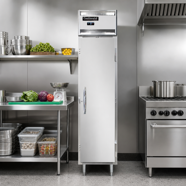 Product image #2 for Continental Refrigerator D1FSENSA Designer Slim Line 1-Section Narrow Full-Height Solid Door Reach-In Freezer