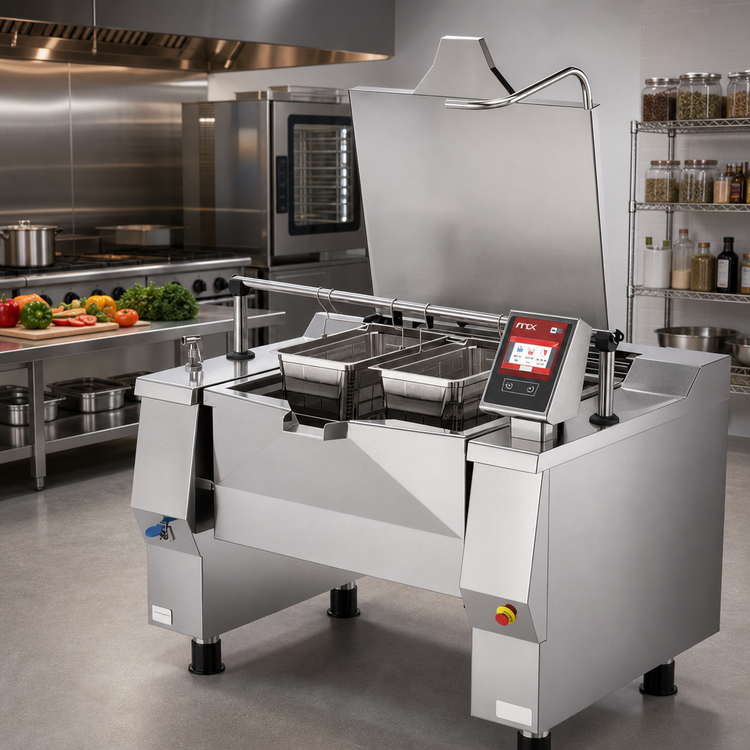 Product image #2 for Betterpan UDBRG029CV1 29 Gallon Gas Tilting Skillet Braising Pan with Programmable Controls