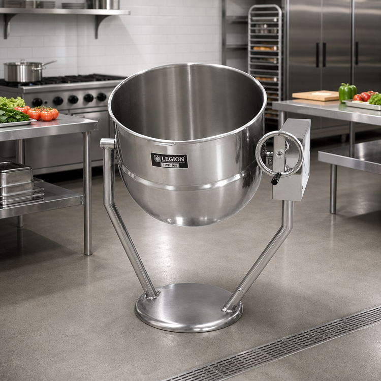 Product image #2 for Legion TWP-100 100-Gallon Direct Steam Tilting Kettle