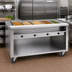 Thumbnail image #2 for Delfield E-Chef EHEI74C Mobile Electric Hot Food Table, 74-Inch, 5-Well, Open Shelf Base