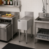 Thumbnail image #3 for Top Shelf TSF Series 12-Inch x 24-Inch Stainless Steel Underbar Drainboard with Backsplash