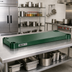 Thumbnail image #2 for Quik-Set 48-Inch x 18-Inch Flat Solid Shelf, 14-Gauge Galvanized Steel, 1000 lb. Capacity, Green Epoxy Finish