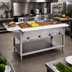 Thumbnail image #2 for Aerohot 4-Well Gas Hot Food Unit Steam Table with Open Base and Carving Board