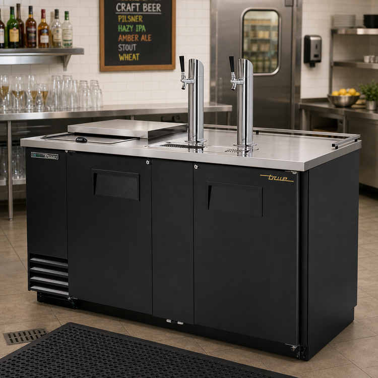 Product image #2 for Club Top Direct Draw Beer Dispenser, 3 Half-Barrel Capacity, 2-Column