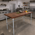 Thumbnail image #2 for John Boos 60-Inch x 30-Inch American Black Walnut Wood Top Work Table with Galvanized Legs