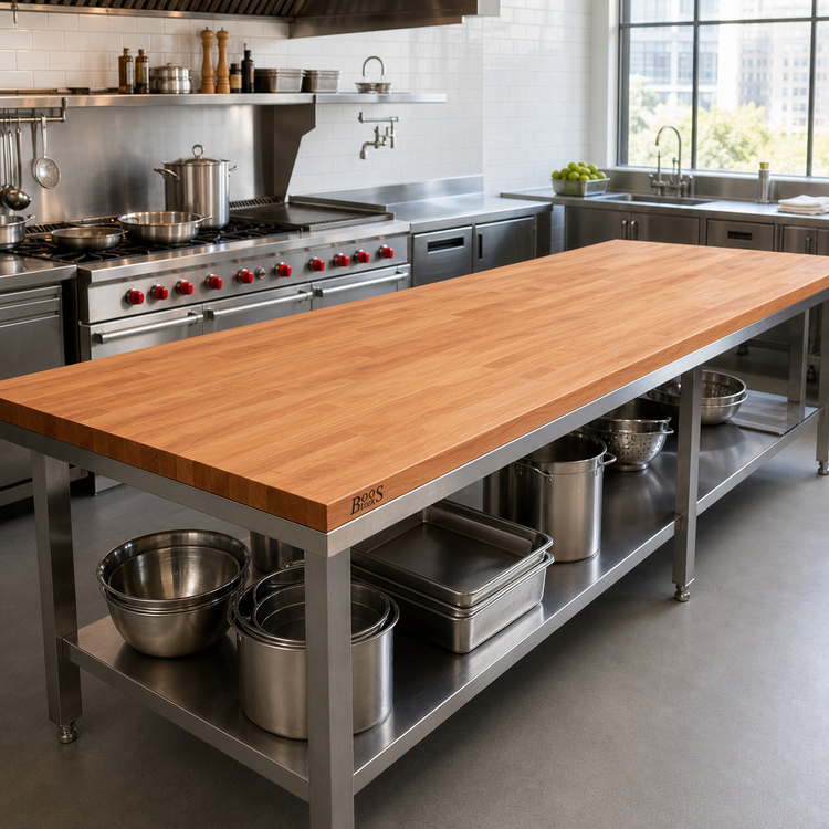 Product image #2 for Boos Block American Cherry Wood Kitchen Countertop, 144 x 25 x 1-1/2 Inch, Varnique Finish