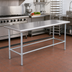 Thumbnail image #2 for Sapphire Manufacturing 72 Inch x 24 Inch Stainless Steel Work Table with Galvanized Open Base