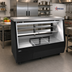 Thumbnail image #2 for Omcan 71-Inch Black Square Glass Full-Service Refrigerated Deli Display Case, Floor Model