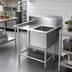 Thumbnail image #2 for John Boos Pro-Bowl 1-Compartment Stainless Steel Sink with 18-Inch Left Drainboard and 10-Inch Backsplash
