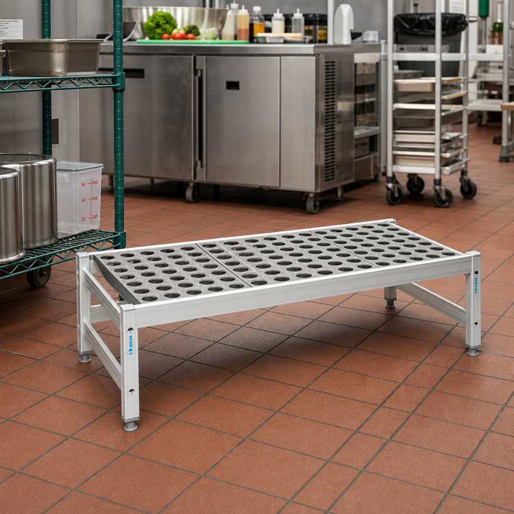Product image #2 for Fermostock 31 Inch x 18 Inch x 12 Inch Aluminum Dunnage Rack, 800 lb. Capacity