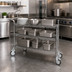 Thumbnail image #2 for Somerset Heavy-Duty Stainless Steel Utility Table with 3 Mesh Shelves for CDR-600F