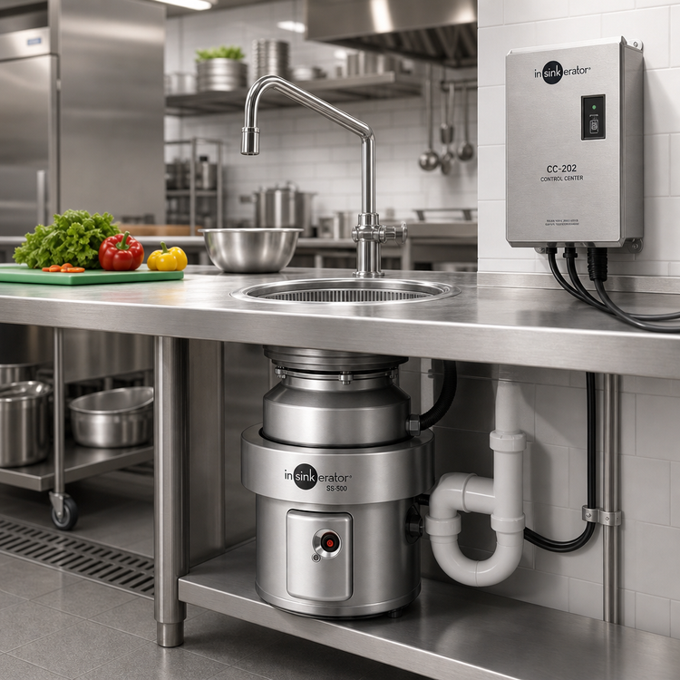 Product image #2 for InSinkErator SS-500 5 HP Complete Food Waste Disposer Package with 15-Inch Bowl and CC-202 Control Center