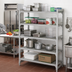 Thumbnail image #3 for Cambro Camshelving Premium 5-Tier Vented Stationary Starter Polymer Shelving Unit, 21 x 48 x 84 Inches, Speckled Gray