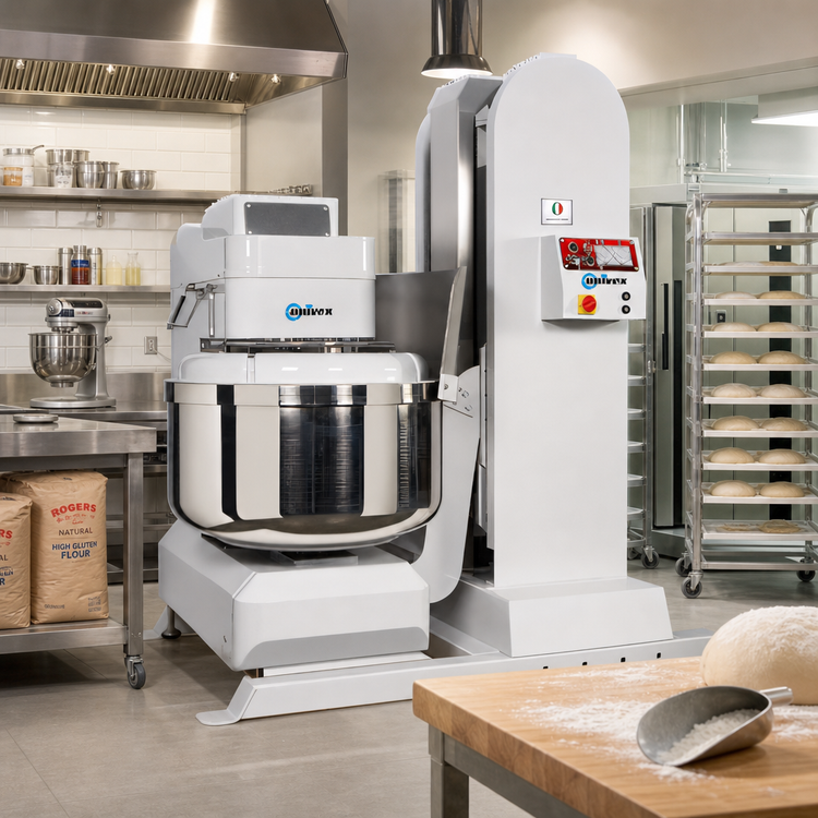 Product image #2 for Univex Silverline SL280LH High-Lift Overturnable Spiral Mixer, 615 lb Dough Capacity, 2-Speed