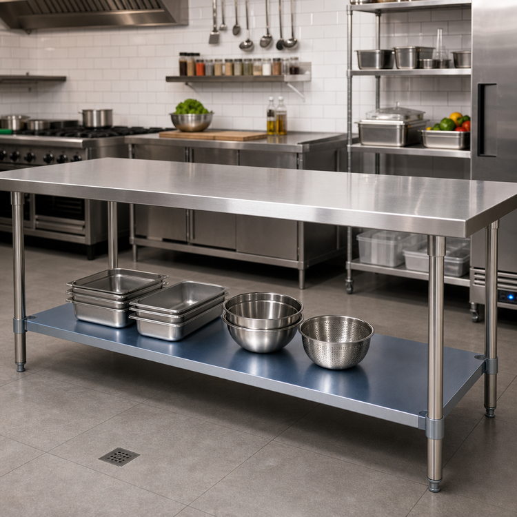 Product image #2 for Galvanized Steel Undershelf for 72 Inch x 30 Inch Commercial Work Tables