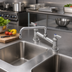 Thumbnail image #2 for T&S Brass Double Pantry Deck-Mount Mixing Faucet, 8-Inch Centers, 10-Inch Swing Nozzle