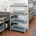 Thumbnail image #2 for MetroMax i All-Polymer 4-Tier Stationary Drying Rack Unit with Tray and Pan Racks, 48W x 24D