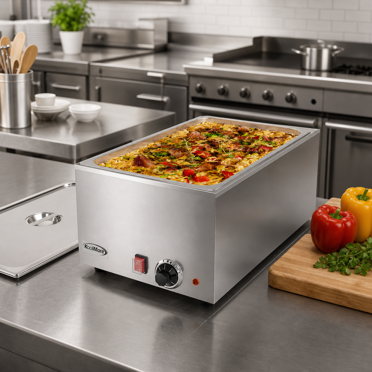 Product image #2 for KoolMore 21-Quart Countertop Electric Food Warmer, Wet/Dry, 1-Section, Stainless Steel