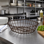 Thumbnail image #2 for American Metalcraft WBB11 Oval Bronze Wire Serving Basket, 11 x 8 x 2-1/2 Inches Case of 48