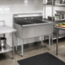 Thumbnail image #2 for Eagle Group Two-Compartment 16 Gauge 304 Stainless Steel Utility Sink, 37-3/8 Inch x 25 Inch