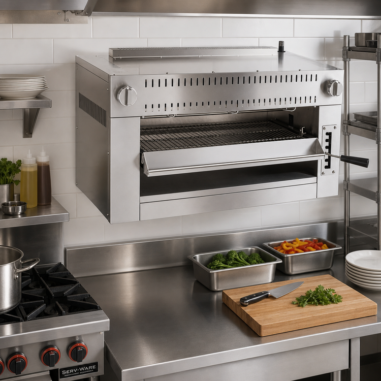 Product image #2 for Serv-Ware 36-Inch Wall-Mounted Natural Gas Infrared Salamander Broiler