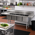 Thumbnail image #2 for Eagle Spec-Master FN Series Four-Compartment 14-Gauge 304 Stainless Steel Sink with 30 Inch Right Drainboard