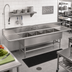 Thumbnail image #2 for John Boos Pro-Bowl 4-Compartment Sink with Dual 30-Inch Drainboards, 14-Inch Deep Bowls, Stainless Steel