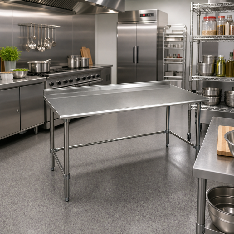 Product image #2 for BlendPort Deluxe Series Stainless Steel Work Table with Rear Upturn, 30 Inch Wide x 24 Inch Deep