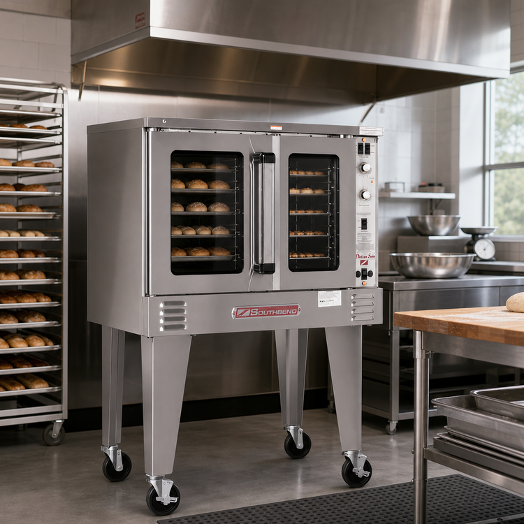 Product image #2 for Southbend Platinum Single Deck Gas Convection Oven, Bakery Depth, 90,000 BTU, Standard Controls, Dependent Doors