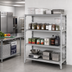 Thumbnail image #3 for Cambro Camshelving Premium 21 x 72 x 84 Inch 4-Tier Add-On Polymer Shelving Unit, Vented and Solid, Speckled Gray