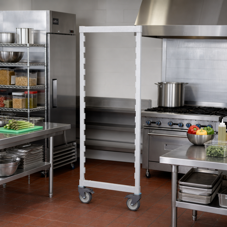 Product image #3 for Camshelving Premium Series Mobile Shelving Post Kit, 24-Inch Wide x 67-1/4-Inch High, Speckled Gray