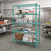 Thumbnail image #2 for EagleGard 4-Tier Stationary Wire Shelving Starter Unit, 60W x 24D x 74H, Hybrid Epoxy Finish