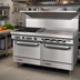 Thumbnail image #2 for Southbend S-Series 60-Inch Gas Restaurant Range with 2 Open Burners, 48-Inch Thermostatic Griddle, Convection Oven and Standard Oven