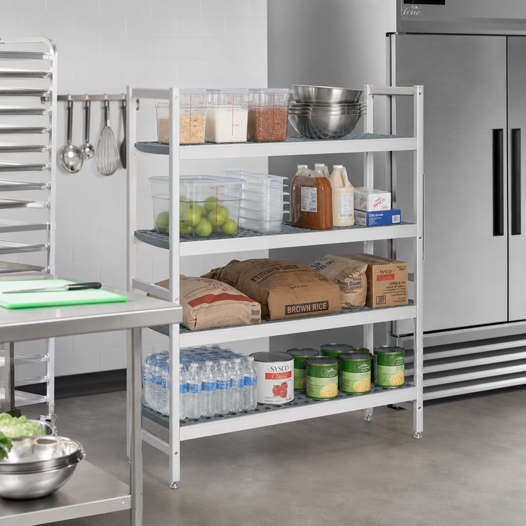 Product image #2 for Fermostock 4-Tier Starter Shelving Unit with Removable Polymer Inserts, 68W x 18D x 66H
