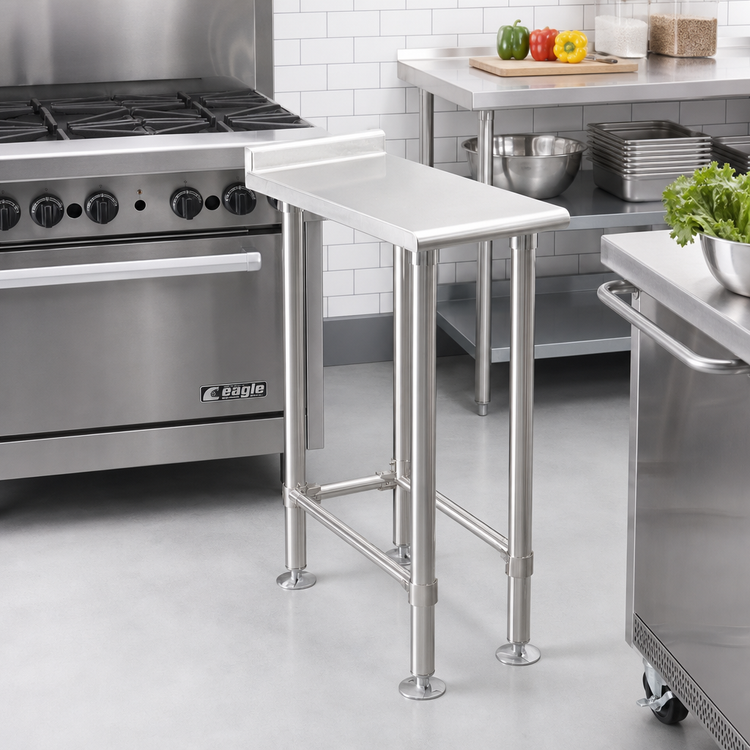 Product image #2 for Eagle Deluxe Series Stainless Steel Filler Table with Rear Upturn, 18 x 24 Inches